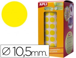 Gomets Apli circulares 10,5mm. amarillo